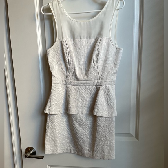 Silence + Noise White Backless Peplum Dress - Picture 2 of 5